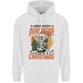 Dead Inside at Christmas Xmas Skull Childrens Kids Hoodie White