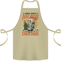 Dead Inside at Christmas Xmas Skull Cotton Apron 100% Organic Khaki