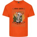 Dead Inside at Christmas Xmas Skull Kids T-Shirt Childrens Orange