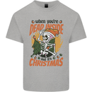 Dead Inside at Christmas Xmas Skull Kids T-Shirt Childrens Sports Grey
