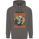 Dead Inside at Christmas Xmas Skull Mens 80% Cotton Hoodie Charcoal