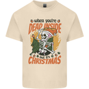 Dead Inside at Christmas Xmas Skull Mens Cotton T-Shirt Tee Top Natural