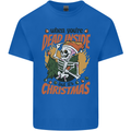 Dead Inside at Christmas Xmas Skull Mens Cotton T-Shirt Tee Top Royal Blue