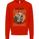 Dead Inside at Christmas Xmas Skull Mens Sweatshirt Jumper Bright Red