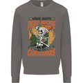 Dead Inside at Christmas Xmas Skull Mens Sweatshirt Jumper Charcoal