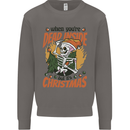 Dead Inside at Christmas Xmas Skull Mens Sweatshirt Jumper Charcoal