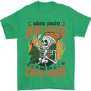 Dead Inside at Christmas Xmas Skull Mens T-Shirt 100% Cotton Irish Green