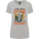 Dead Inside at Christmas Xmas Skull Womens Wider Cut T-Shirt Sports Grey