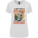 Dead Inside at Christmas Xmas Skull Womens Wider Cut T-Shirt White