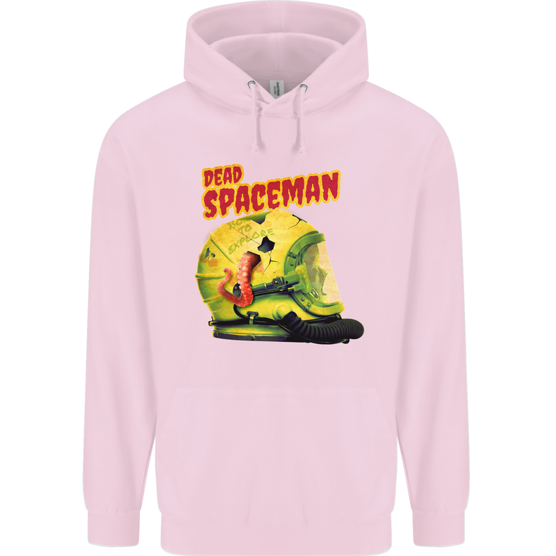 Dead Spaceman Astronaut Helmet Alien Mens 80% Cotton Hoodie Light Pink
