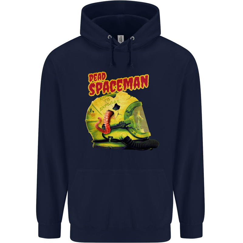 Dead Spaceman Astronaut Helmet Alien Mens 80% Cotton Hoodie Navy Blue