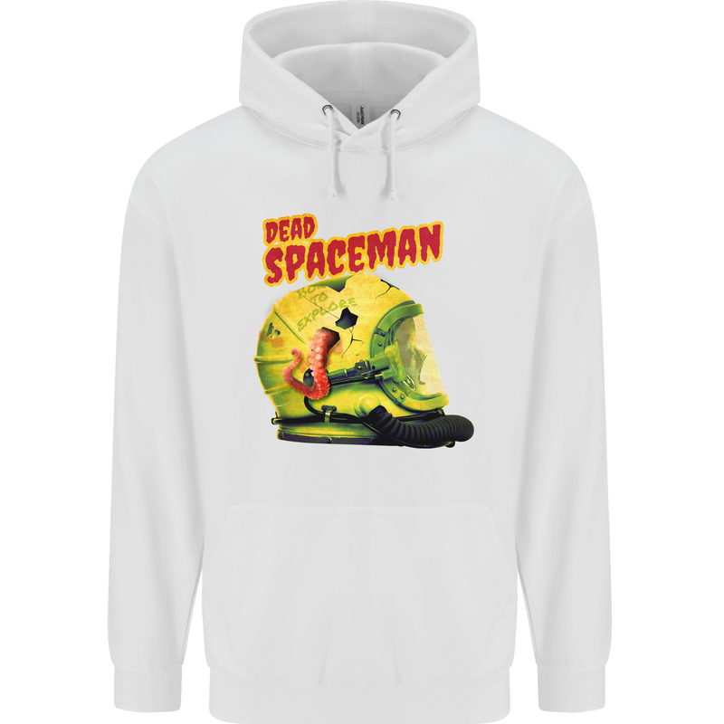 Dead Spaceman Astronaut Helmet Alien Mens 80% Cotton Hoodie White
