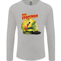 Dead Spaceman Astronaut Helmet Alien Mens Long Sleeve T-Shirt Sports Grey