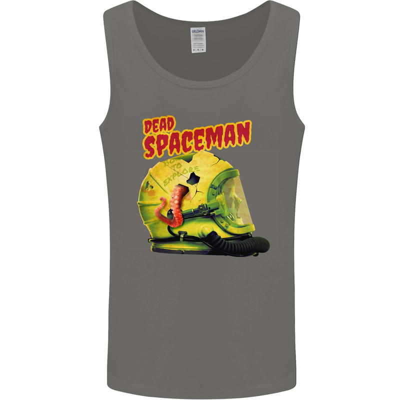 Dead Spaceman Astronaut Helmet Alien Mens Vest Tank Top Charcoal