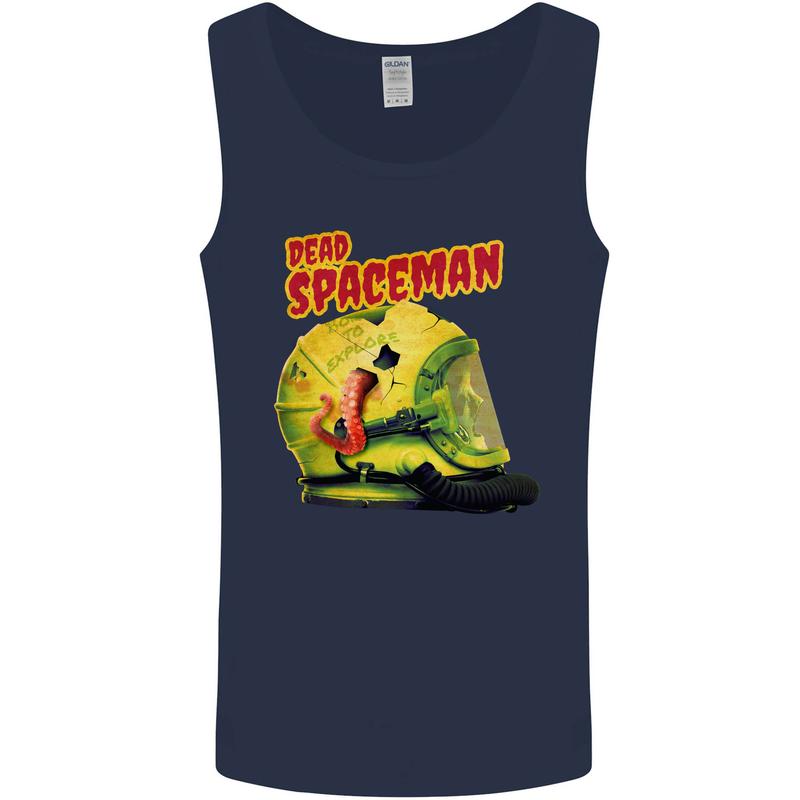 Dead Spaceman Astronaut Helmet Alien Mens Vest Tank Top Navy Blue