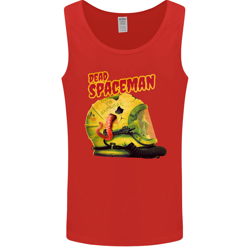 Dead Spaceman Astronaut Helmet Alien Mens Vest Tank Top Red