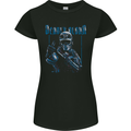 Deadly Aloha US Special Forces Skull Military Womens Petite Cut T-Shirt Black
