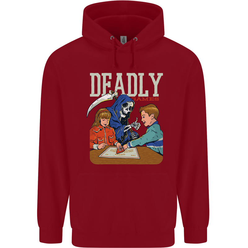 Deadly Games For Kids Grim Reaper Ouija Board Childrens Kids Hoodie Red