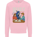 Deadly Games For Kids Grim Reaper Ouija Board Kids Sweatshirt Jumper Light Pink