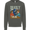 Deadly Games For Kids Grim Reaper Ouija Board Kids Sweatshirt Jumper Storm Grey