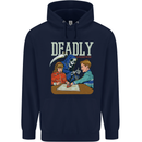 Deadly Games For Kids Grim Reaper Ouija Board Mens 80% Cotton Hoodie Navy Blue