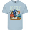 Deadly Games For Kids Grim Reaper Ouija Board Mens Cotton T-Shirt Tee Top Light Blue