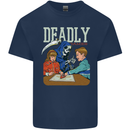 Deadly Games For Kids Grim Reaper Ouija Board Mens Cotton T-Shirt Tee Top Navy Blue