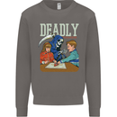 Deadly Games For Kids Grim Reaper Ouija Board Mens Sweatshirt Jumper Charcoal