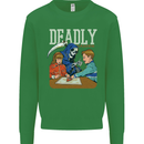 Deadly Games For Kids Grim Reaper Ouija Board Mens Sweatshirt Jumper Irish Green