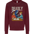 Deadly Games For Kids Grim Reaper Ouija Board Mens Sweatshirt Jumper Maroon