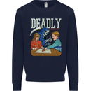Deadly Games For Kids Grim Reaper Ouija Board Mens Sweatshirt Jumper Navy Blue