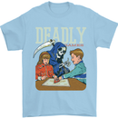 Deadly Games For Kids Grim Reaper Ouija Board Mens T-Shirt 100% Cotton Light Blue