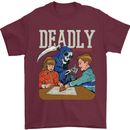 Deadly Games For Kids Grim Reaper Ouija Board Mens T-Shirt 100% Cotton Maroon