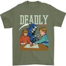 Deadly Games For Kids Grim Reaper Ouija Board Mens T-Shirt 100% Cotton Military Green