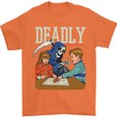 Deadly Games For Kids Grim Reaper Ouija Board Mens T-Shirt 100% Cotton Orange