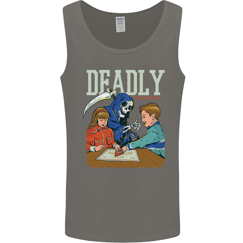 Deadly Games For Kids Grim Reaper Ouija Board Mens Vest Tank Top Charcoal