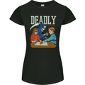 Deadly Games For Kids Grim Reaper Ouija Board Womens Petite Cut T-Shirt Black