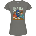 Deadly Games For Kids Grim Reaper Ouija Board Womens Petite Cut T-Shirt Charcoal