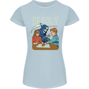 Deadly Games For Kids Grim Reaper Ouija Board Womens Petite Cut T-Shirt Light Blue
