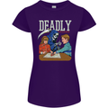 Deadly Games For Kids Grim Reaper Ouija Board Womens Petite Cut T-Shirt Purple