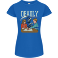 Deadly Games For Kids Grim Reaper Ouija Board Womens Petite Cut T-Shirt Royal Blue