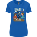 Deadly Games For Kids Grim Reaper Ouija Board Womens Wider Cut T-Shirt Royal Blue
