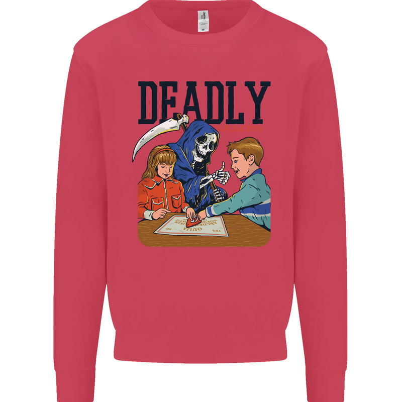 Deadly Games Ouija Board For Kids Grim Reaper Kids Sweatshirt Jumper Heliconia