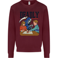 Deadly Games Ouija Board For Kids Grim Reaper Kids Sweatshirt Jumper Maroon