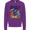 Deadly Games Ouija Board For Kids Grim Reaper Kids Sweatshirt Jumper Purple