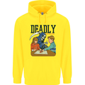 Deadly Games Ouija Board For Kids Grim Reaper Mens 80% Cotton Hoodie Yellow