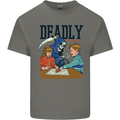 Deadly Games Ouija Board For Kids Grim Reaper Mens Cotton T-Shirt Tee Top Charcoal