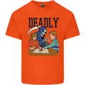 Deadly Games Ouija Board For Kids Grim Reaper Mens Cotton T-Shirt Tee Top Orange