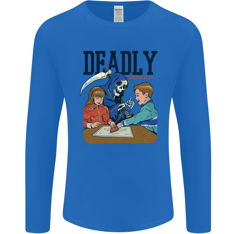 Deadly Games Ouija Board For Kids Grim Reaper Mens Long Sleeve T-Shirt Royal Blue
