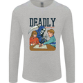 Deadly Games Ouija Board For Kids Grim Reaper Mens Long Sleeve T-Shirt Sports Grey